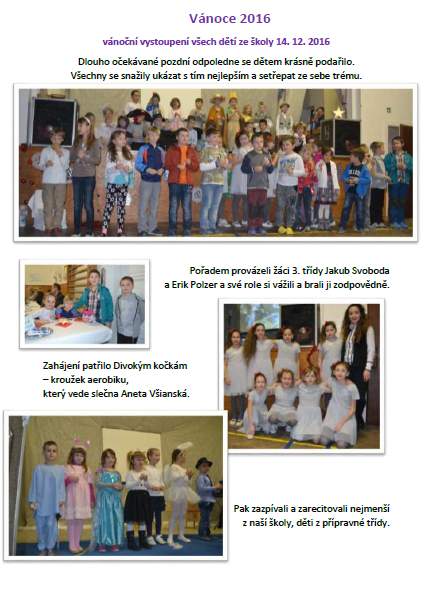 12 vanocni vystoupeni