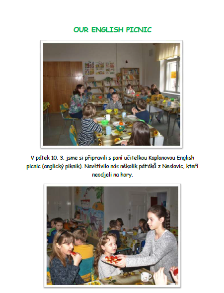 15 anglicky picnic