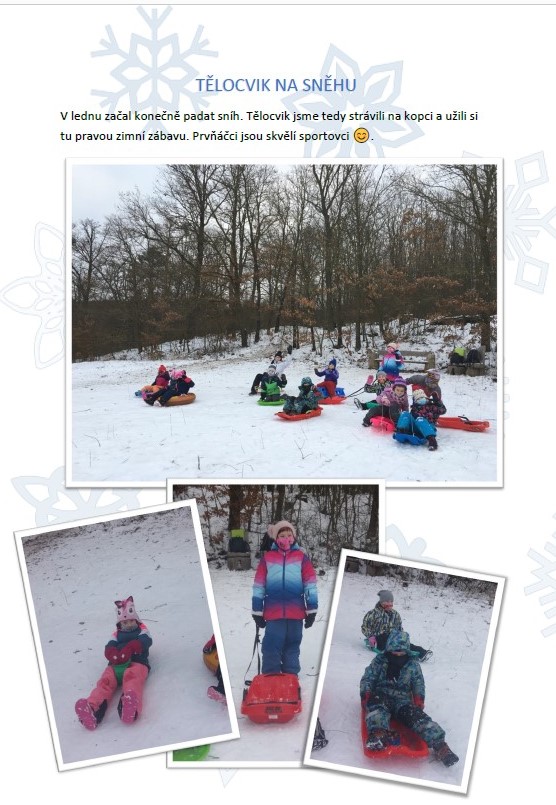 telocvik na snehu 1trida