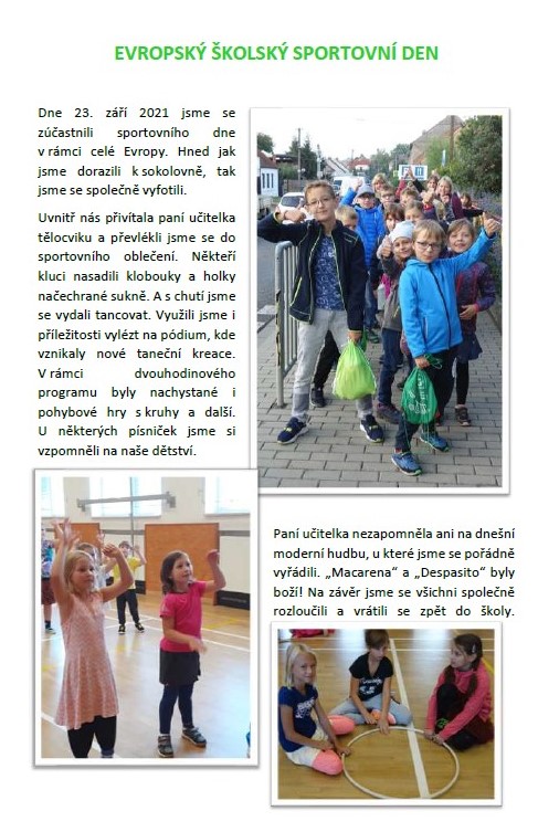 evropsky skolsky sportovni den 2021