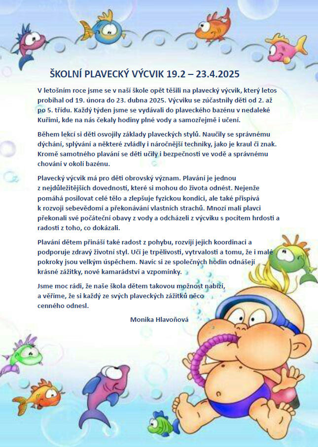 Skolni plavecky vycvik 2025